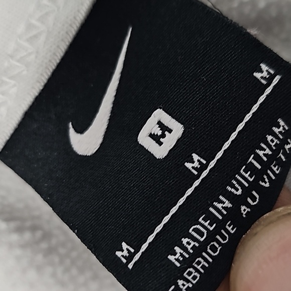 Nike Women’s Sweat Pants Bottom Zip White and Black Size Medium Drawstring - Picture 8 of 11